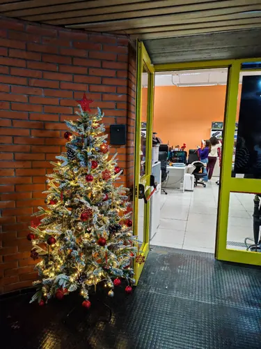 Holiday decorations at the department
