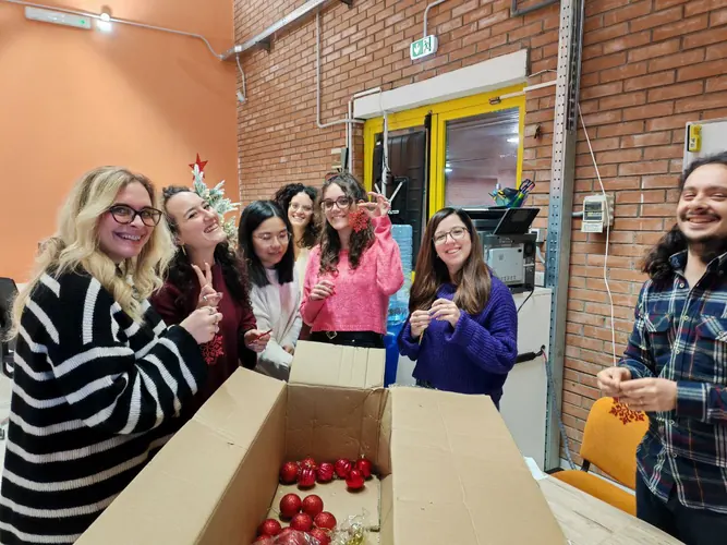 M.O.D.A.L. researchers together during holiday celebrations