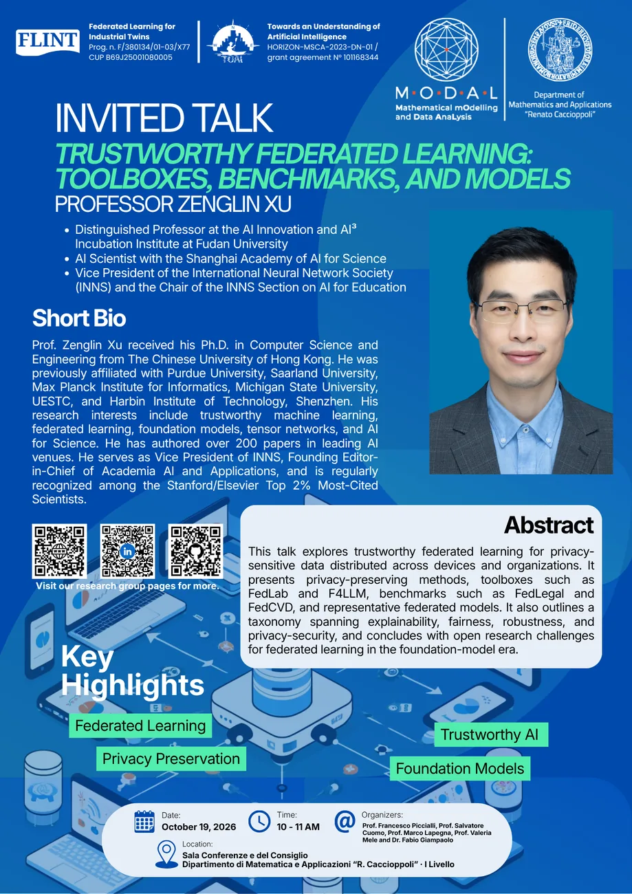 Official poster for the invited talk by Zenglin Xu