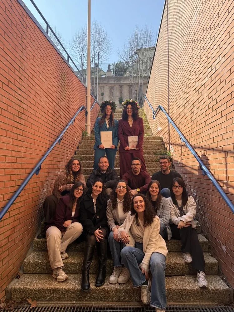MODAL group on the university stairs